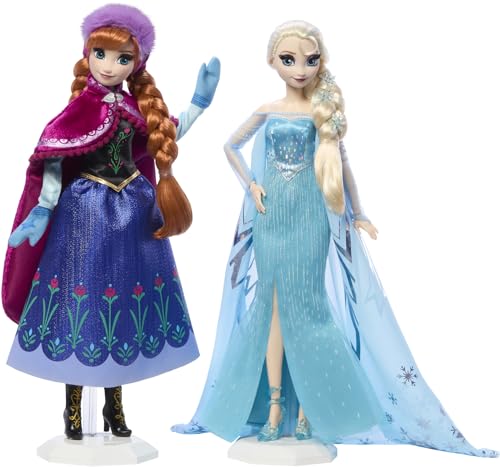 Disney Collector Muñeca de Colección Anna y Elsa Celebración Anniversario 10 para niñas de 6 años en adelante