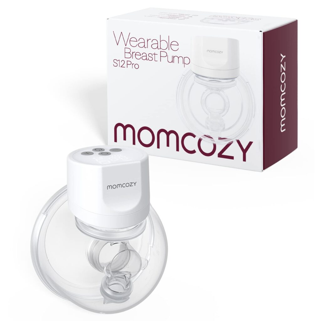 Momcozy Sacaleches Electricos S12 Pro, Bomba de Manos Libres con Cómoda Brida de Doble Sellado, 3 Modos y 9 Niveles Extractor de Leche Eléctrico Portátil para un Fácil Bombeo, 24 mm